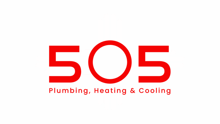 505 Plumbing Heating Cooling White & Red Logo