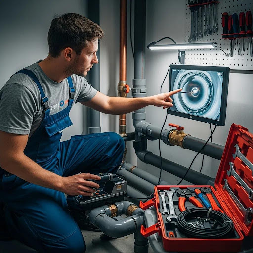 clogged drain camera inspection